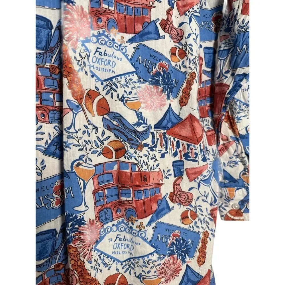 Chakeris University of Mississippi Oxford Print Shirt Dress Sz. XS - Picture 6 of 8